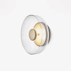 Crux Modern Minimalist Brass Glass Wall Light