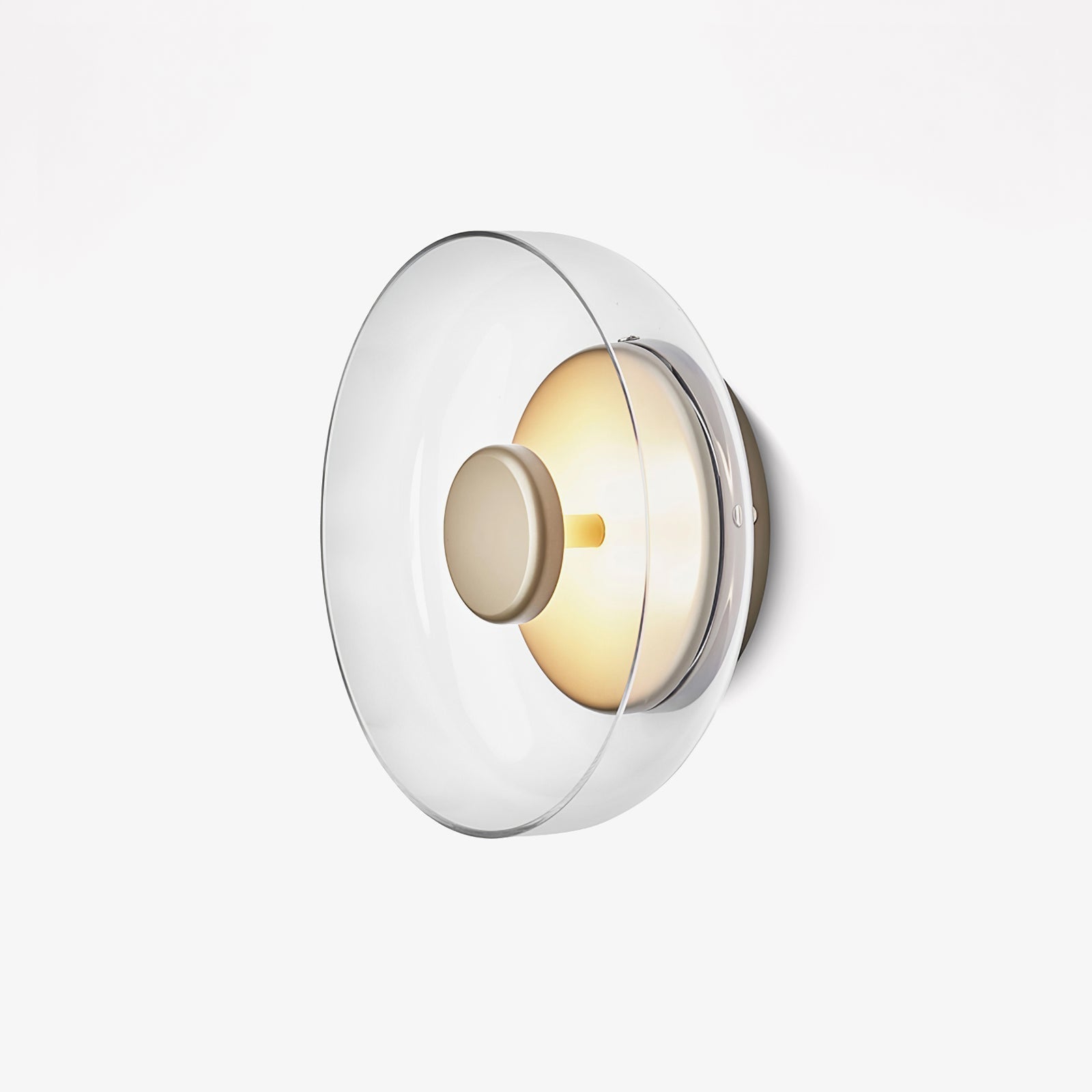 Crux Modern Minimalist Brass Glass Wall Light