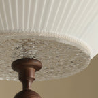 Solaria Modern Fabric Wood Pendant Light