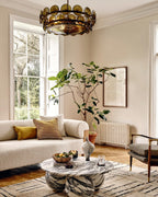 Aurora Chandelier Murano Glass Disc Vintage