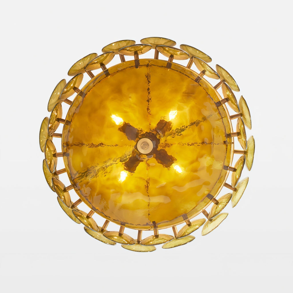 Aurora Chandelier Murano Glass Disc Vintage