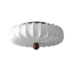 Zotala Petal Fabric Wood Flush Mount Ceiling Light