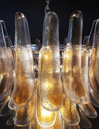 Aurora Chandelier Amber Glass Petals Layered Luxury