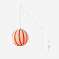 Aira Cute Red Stripes Plug In Pendant Light