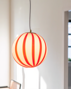 Aira Cute Red Stripes Plug In Pendant Light