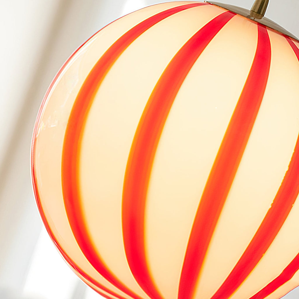 Aira Cute Red Stripes Plug In Pendant Light