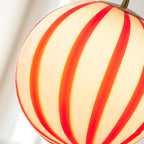 Aira Cute Red Stripes Plug In Pendant Light