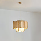Cane Vintage Fabric Pendant Lamp