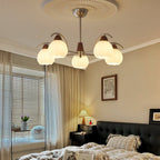 Ilaeiel Traditional Elegance Bloom Wood Glass Chandelier