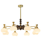 Avdorira Elegance Vintage Brass Wood Chandelier