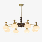 Avdorira Elegance Vintage Brass Wood Chandelier