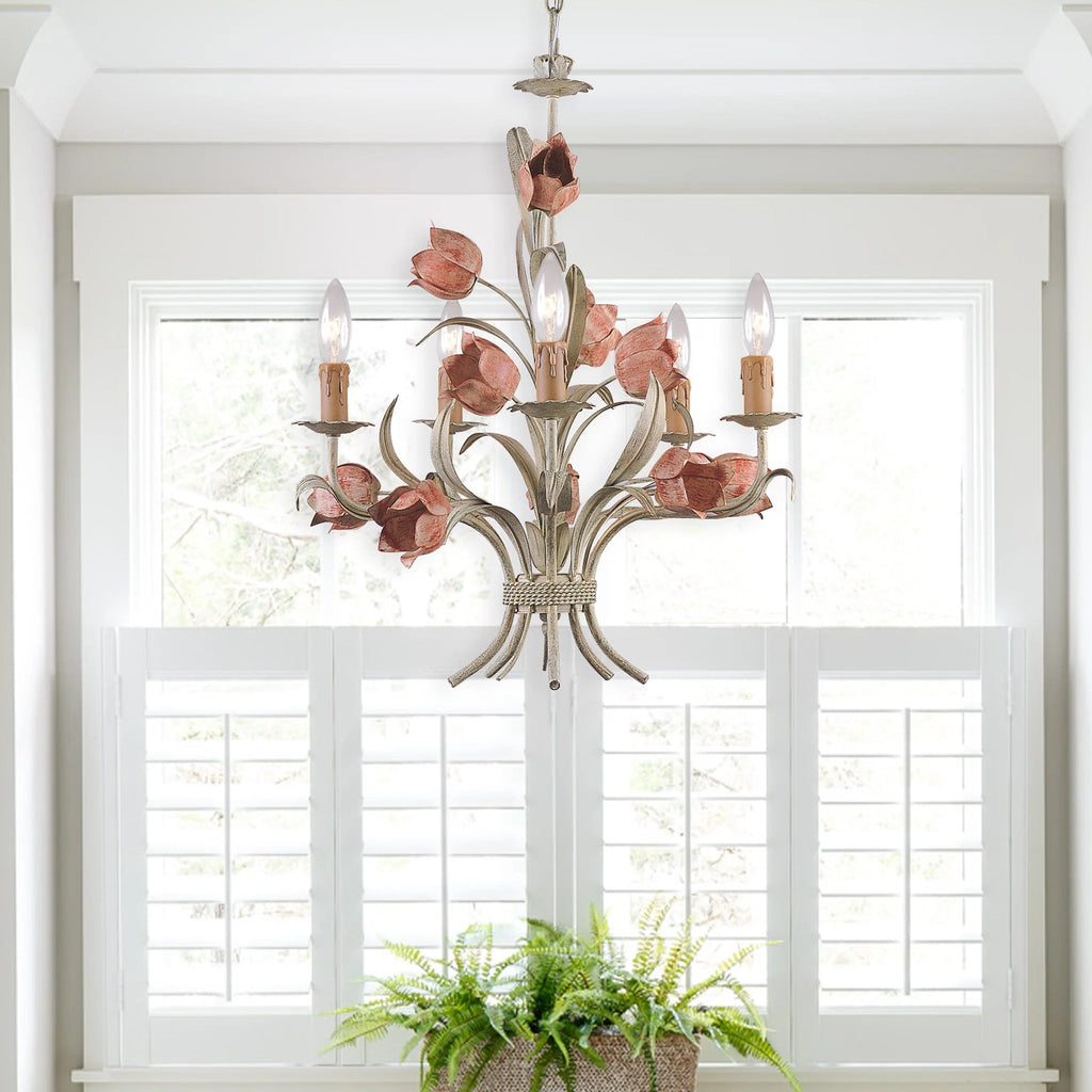 Cacaryra Classic Art Sage Rose Chandelier