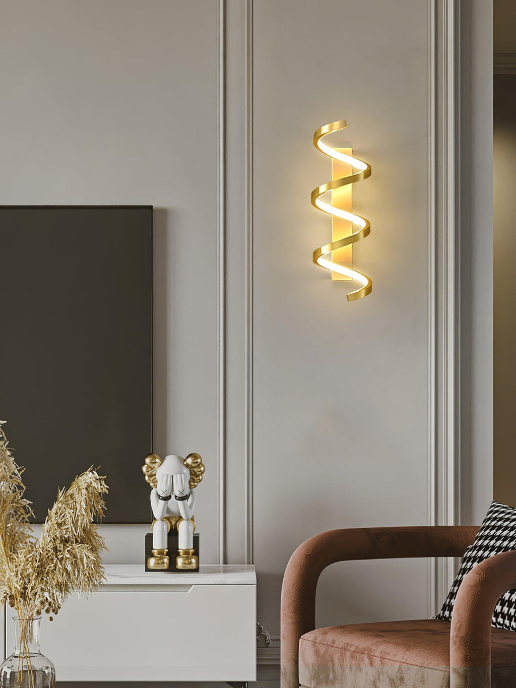 Asilion Nordic Art Spiral Wall Light
