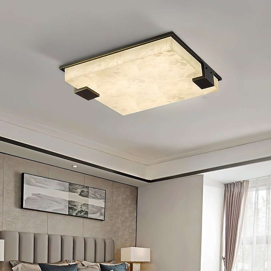 Otalyra Minimalist Alabaster Ceiling Light