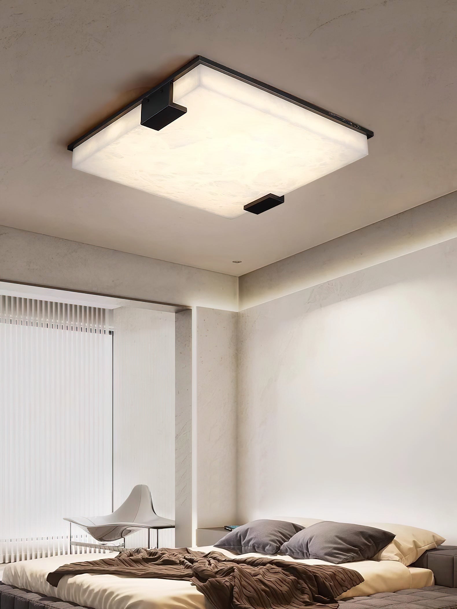 Otalyra Minimalist Alabaster Ceiling Light
