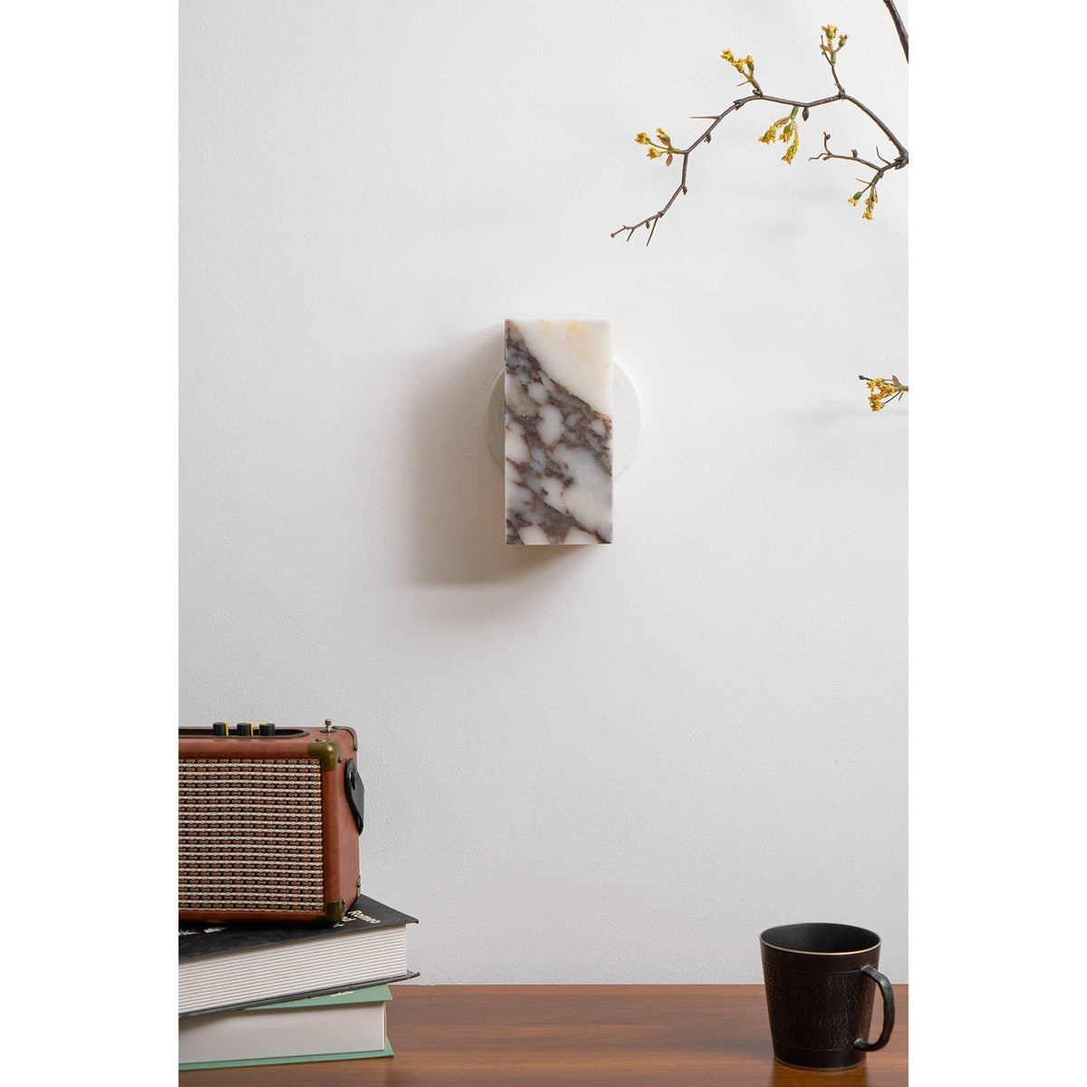 Illaee Modern Minimalist Square Marble Wall Lamp