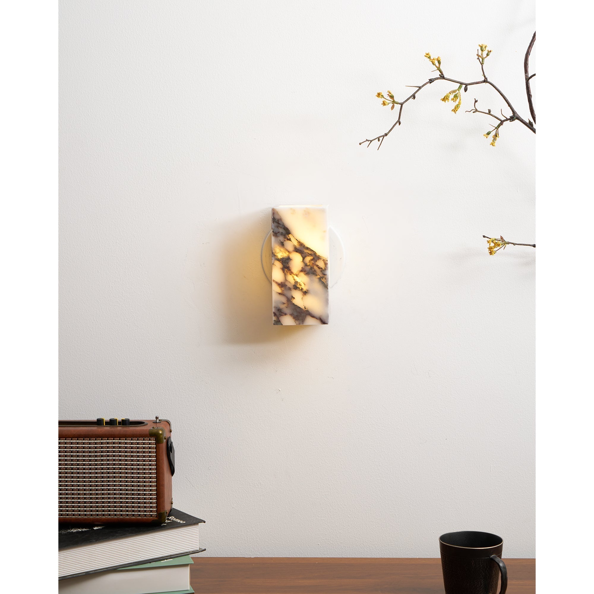 Illaee Modern Minimalist Square Marble Wall Lamp