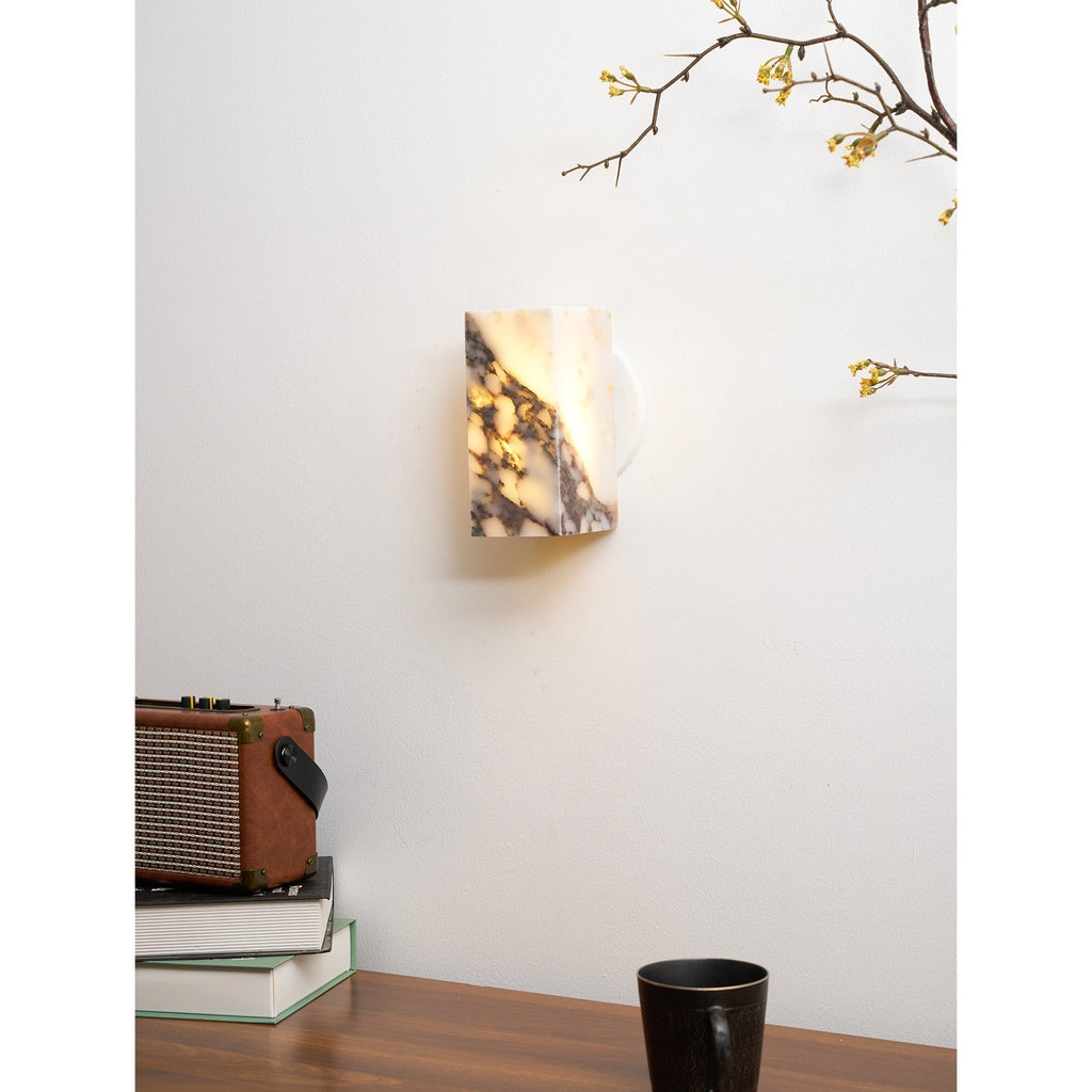 Illaee Modern Minimalist Square Marble Wall Lamp