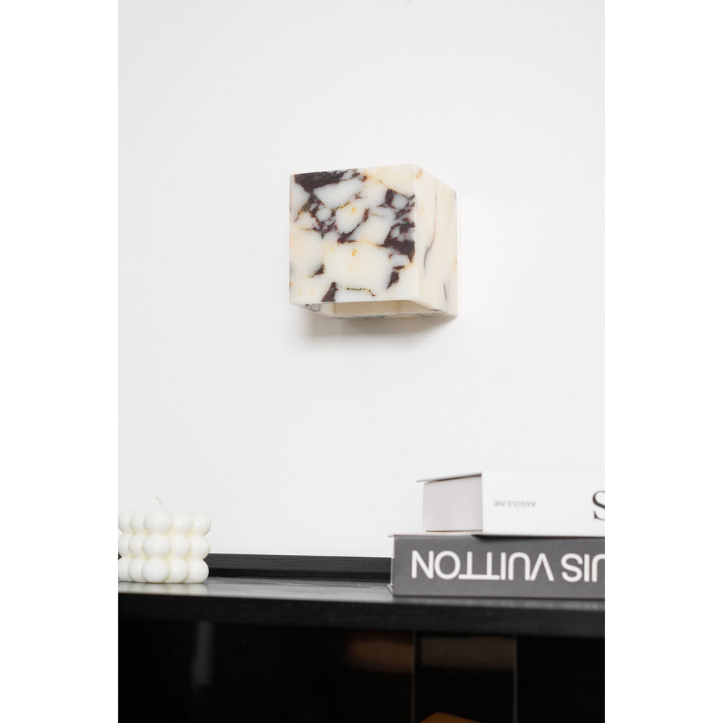 Illaee Modern Minimalist Square Marble Wall Lamp