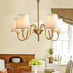 Aged Traditional Stacey Fabric Chandelier