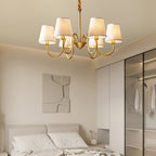 Aged Traditional Stacey Fabric Chandelier