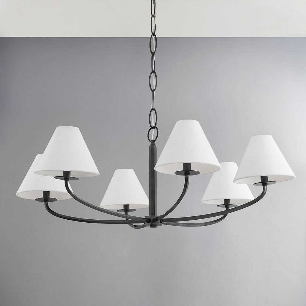 Fleur Classic Vintage Fabric Chandelier
