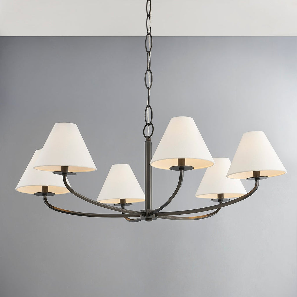 Fleur Classic Vintage Fabric Chandelier