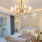 Aged Traditional Stacey Fabric Chandelier