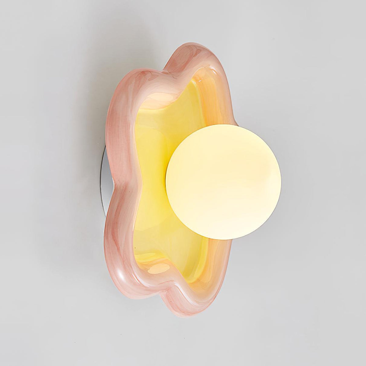 Petani Pink Yellow Flower Wall Light