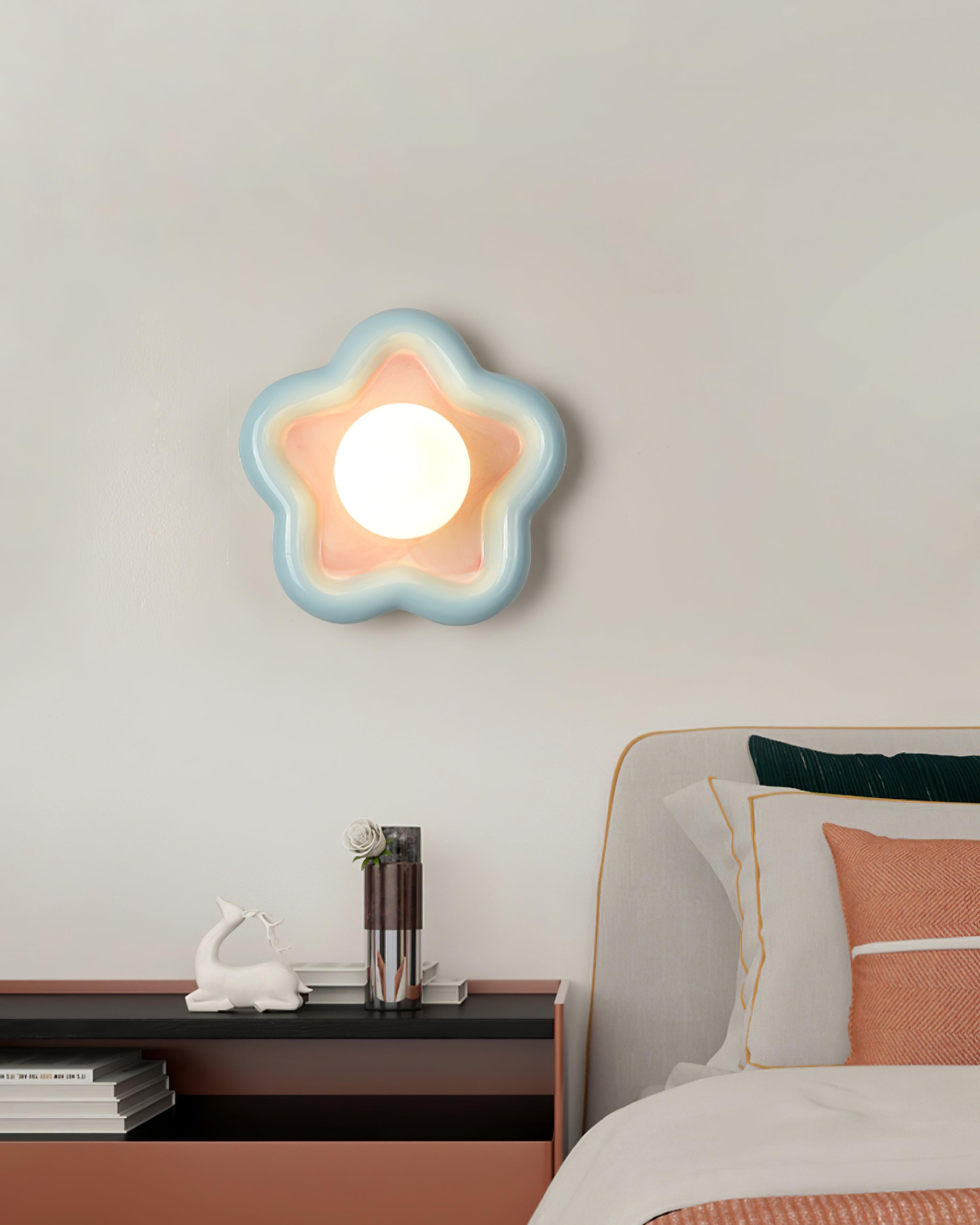 Petani Pink Yellow Flower Wall Light