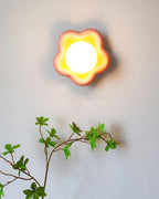Petani Pink Yellow Flower Wall Light