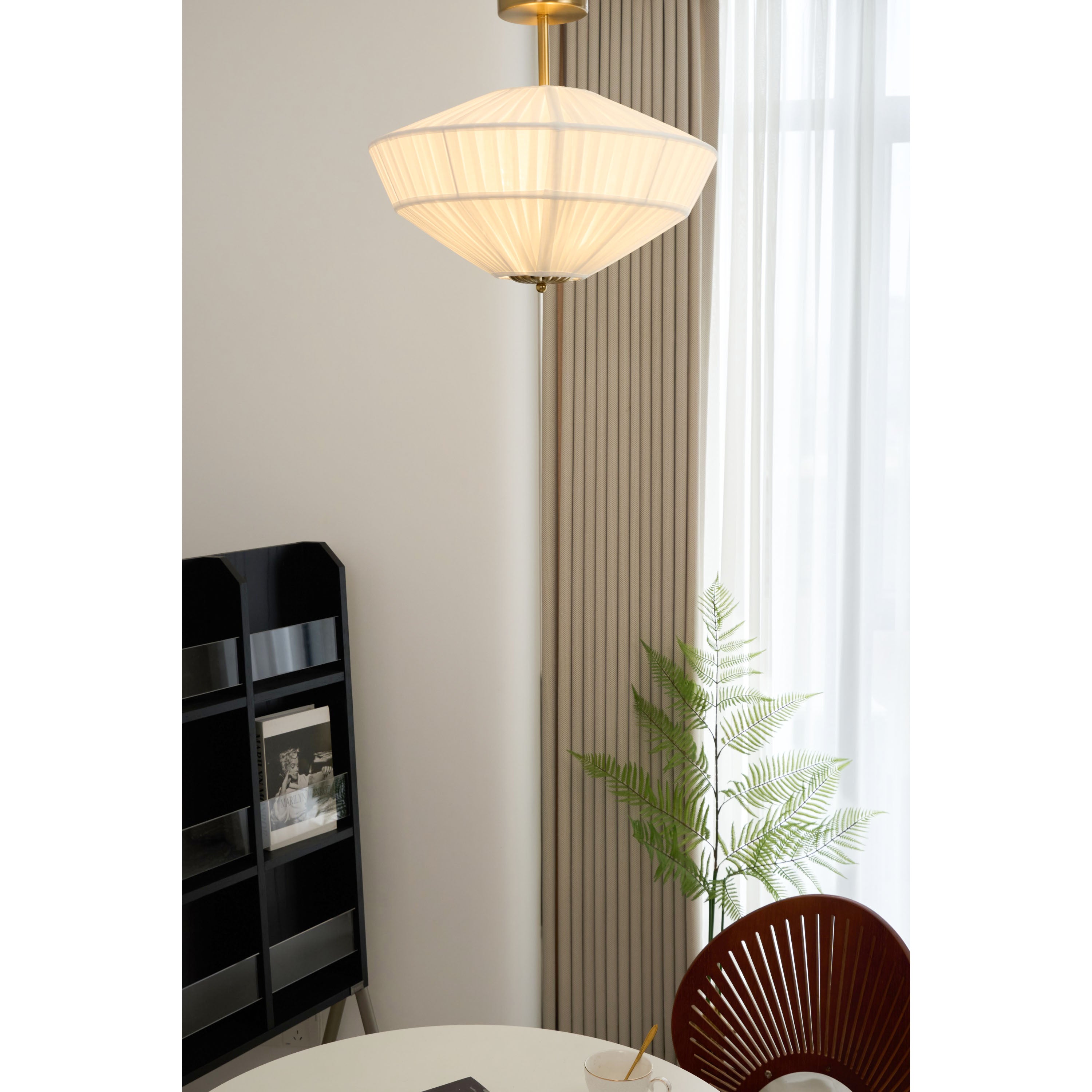 Casoreth Modern Minimalist Pleated Fabric Ceiling Lamp
