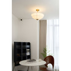 Casoreth Modern Minimalist Pleated Fabric Ceiling Lamp