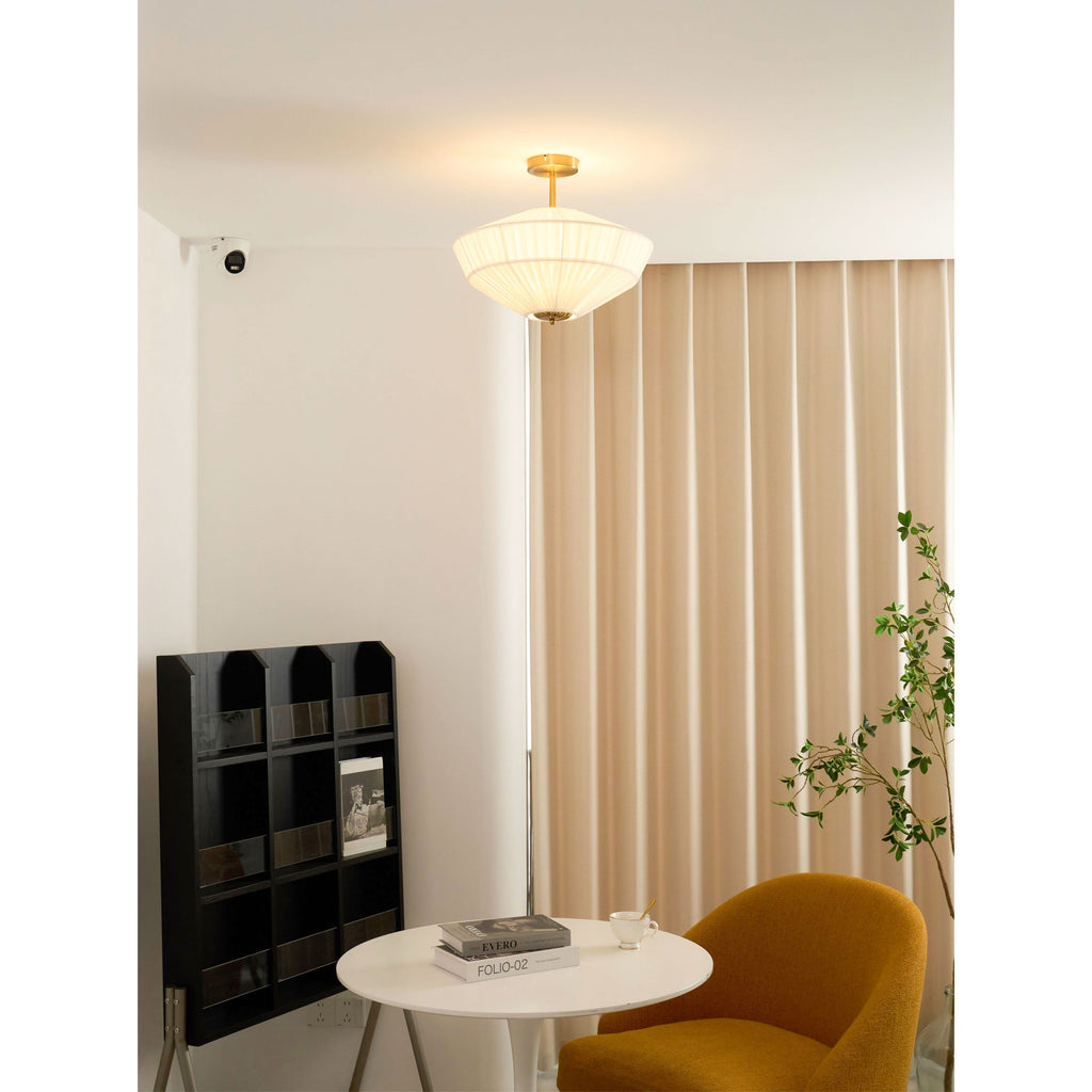 Casoreth Modern Minimalist Pleated Fabric Ceiling Lamp
