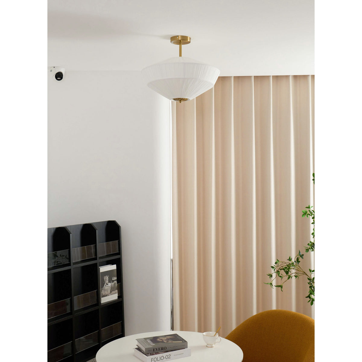 Casoreth Modern Minimalist Pleated Fabric Ceiling Lamp