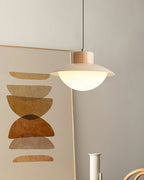 Pendant Lamp and Wood PE Shade Dome Shape Minimalist