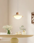 Pendant Lamp and Wood PE Shade Dome Shape Minimalist