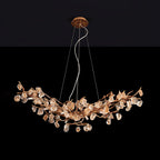 Arborea Brass Branch Crystal Chandelier