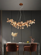 Arborea Brass Branch Crystal Chandelier