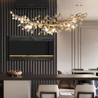Arborea Brass Branch Crystal Chandelier
