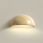 Vethayra Half-Dome Travertine Wall Light
