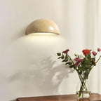 Vethayra Half-Dome Travertine Wall Light