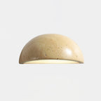 Vethayra Half-Dome Travertine Wall Light