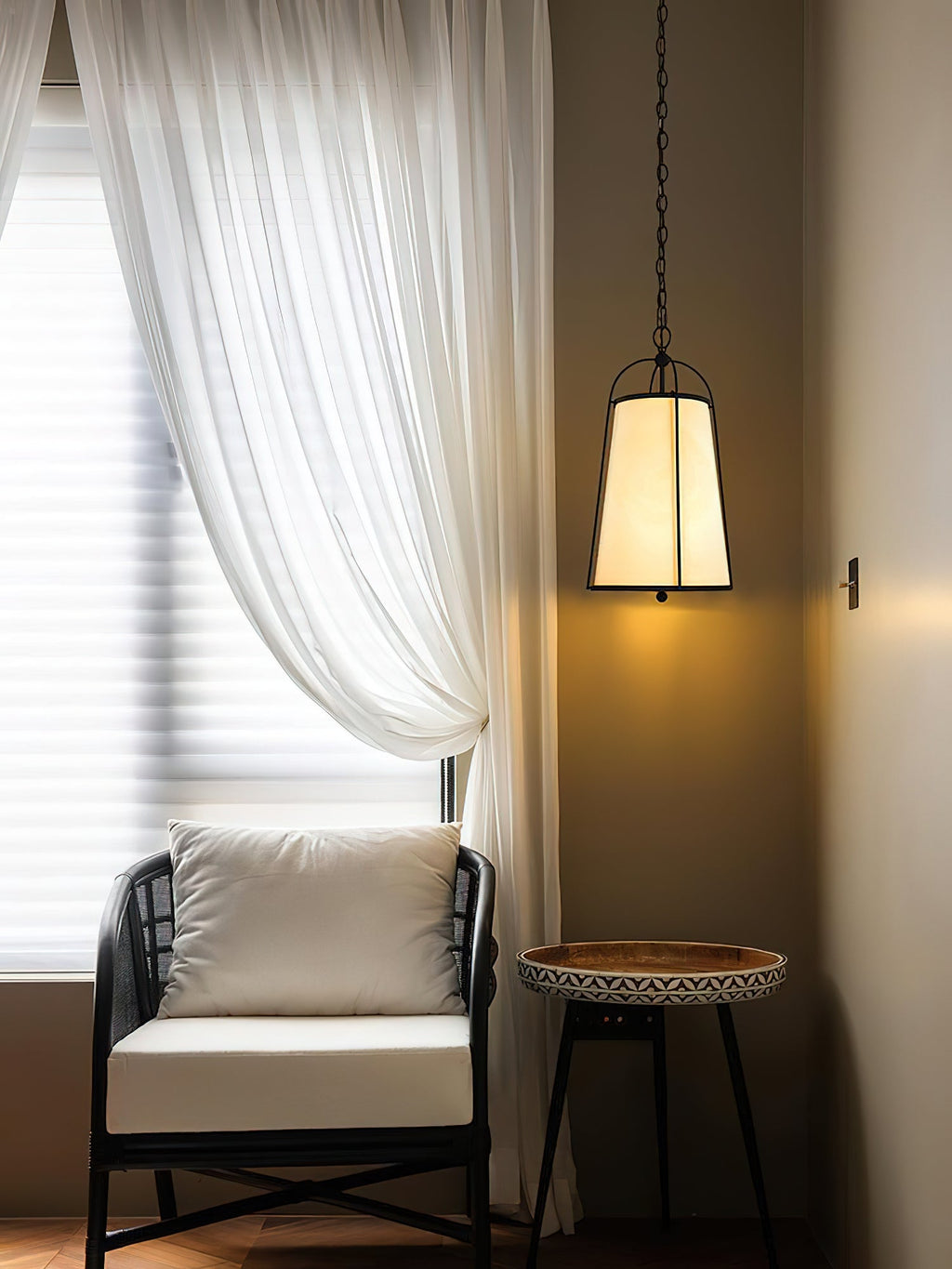Flare Vintage Industrial Fabric Pendant Lamp