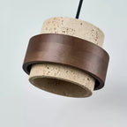 Cumirora Layered Cylinder Travertine Pendant Light