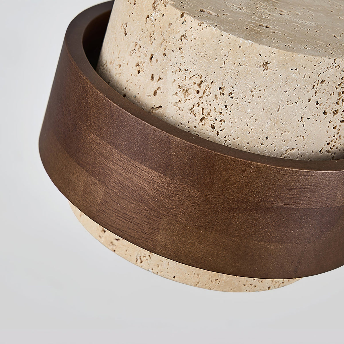 Cumirora Layered Cylinder Travertine Pendant Light