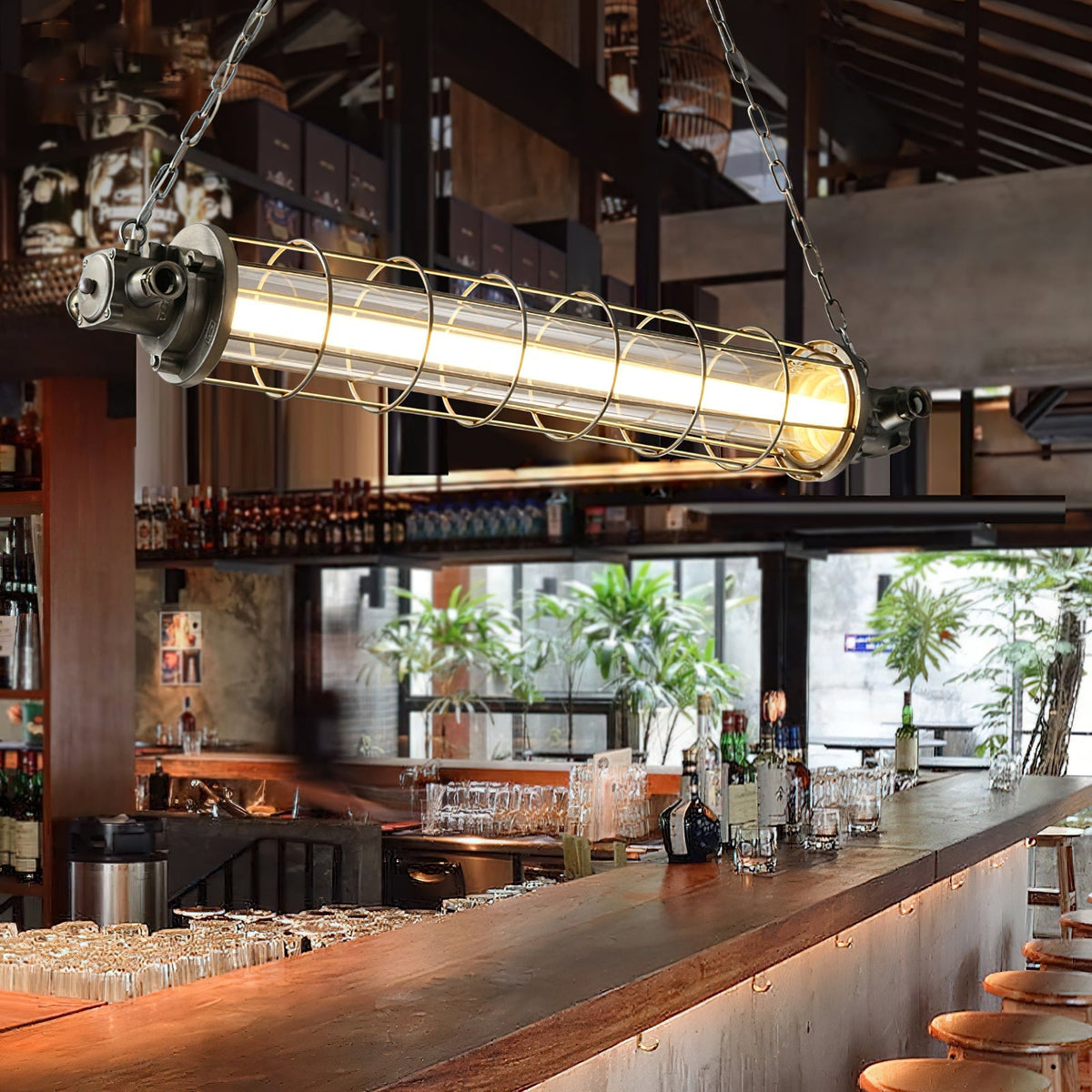 Ephael Modern Vintage Minimalist Tube Pendant Lamp