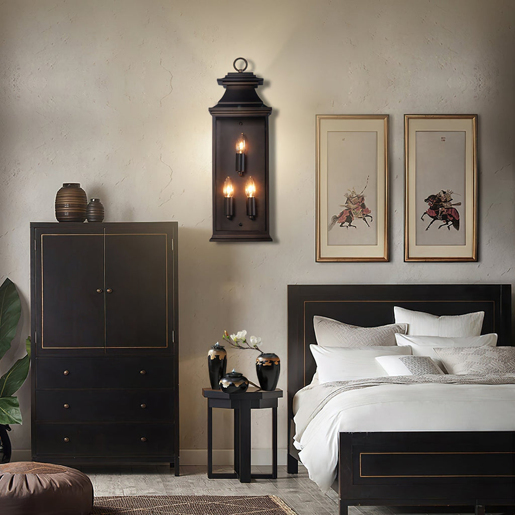 Esolarae Vintage Industrial Glass Wall Lamp