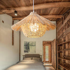 Catala Straw Hat Rattan Pendant Light