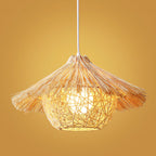 Catala Straw Hat Rattan Pendant Light